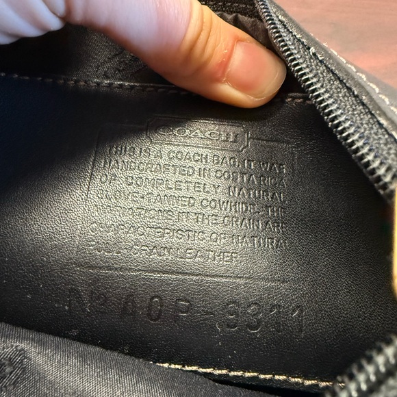 Vintage COACH Bleecker black leather Demi Zip bag purse 9311 EUC - Picture 6 of 7